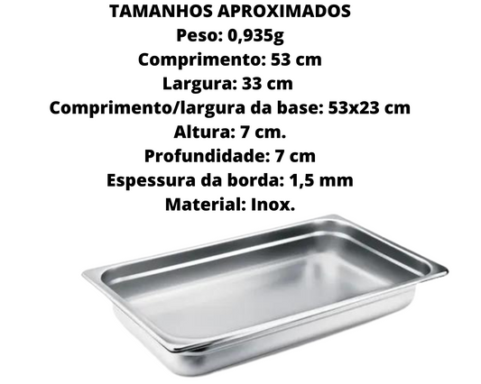 Cuba Gastronómica em Aço inox GN 1/1 65mm