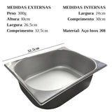 Cuba em Aço Inox GN 1/2 Sem Alça TecnoCuba
