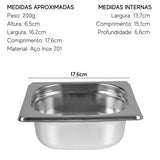 Cuba GN 1/6 Sem Alça em Aço Inox TecnoCuba