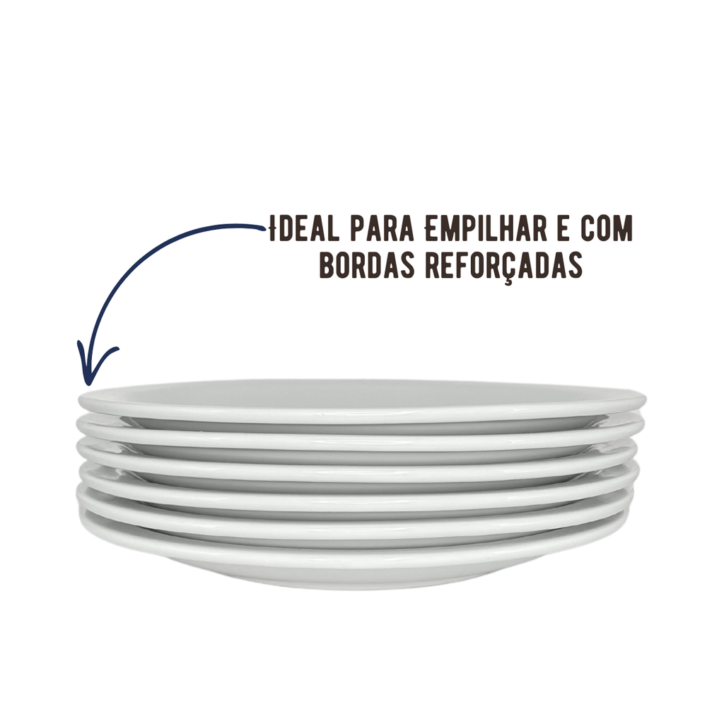 Prato Raso Porcelana 25,4cm - A Gourmet