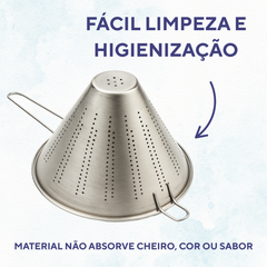 Passador Chinoy 24cm Aço Inox - A Gourmet