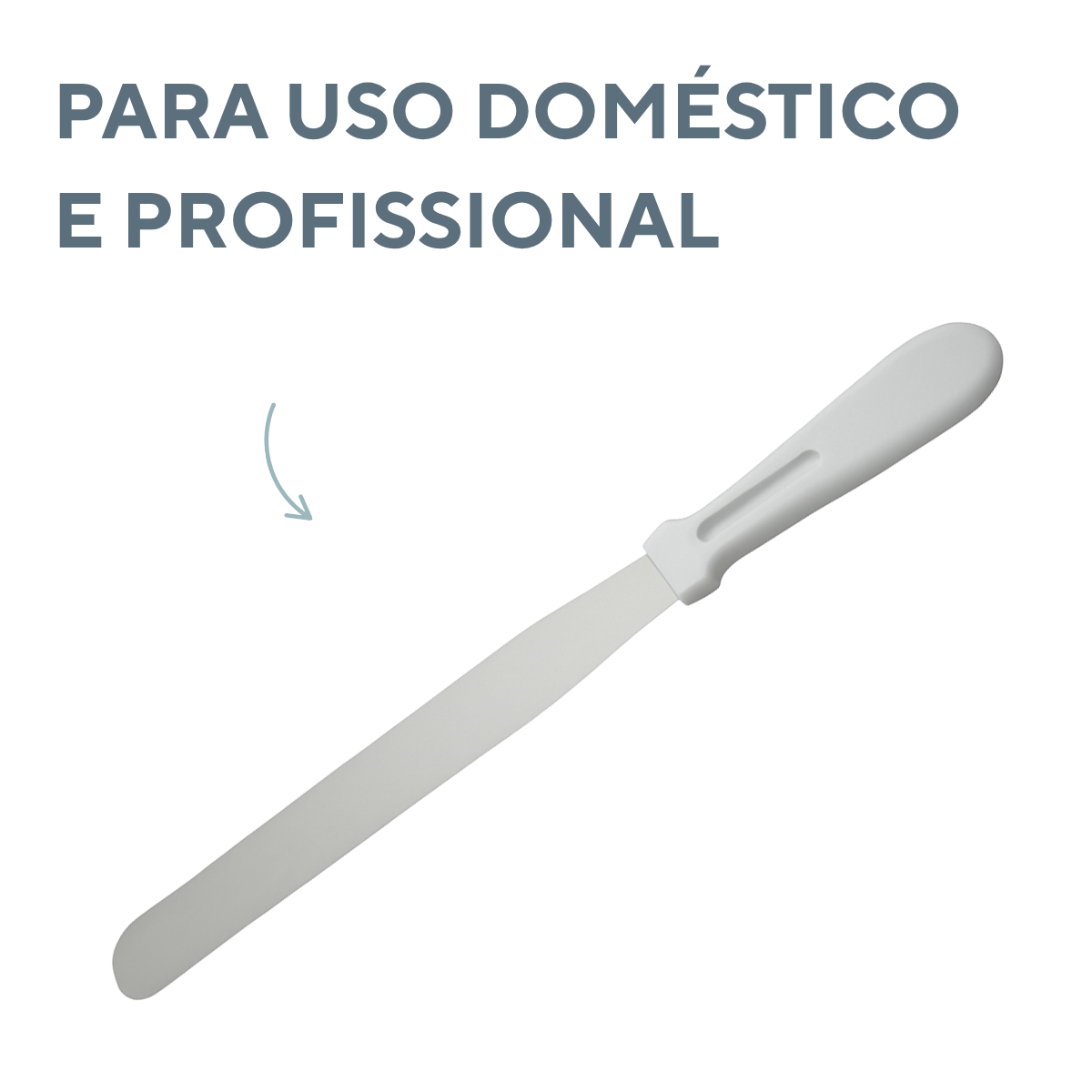 Espatula Reta Confeitaria em Aço Inox