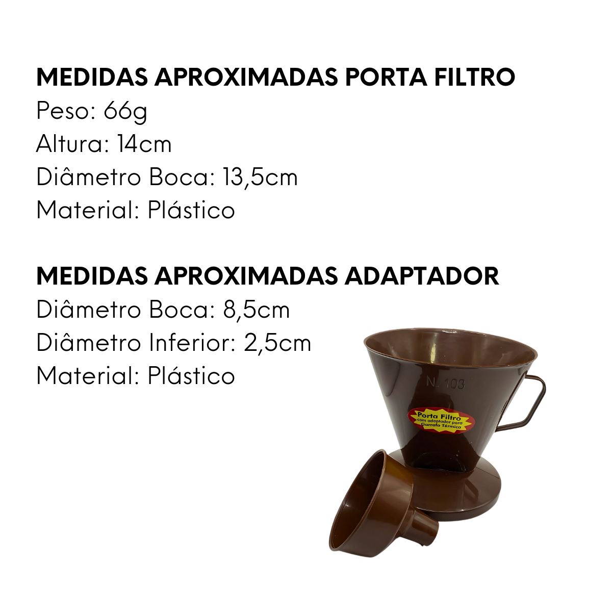 Porta Filtro com Adaptador - A Gourmet
