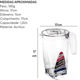 Jarra Cristal em Acrilico de 1,2L