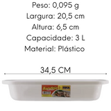 Bandeja Multiuso de Plástico 3L - A Gourmet