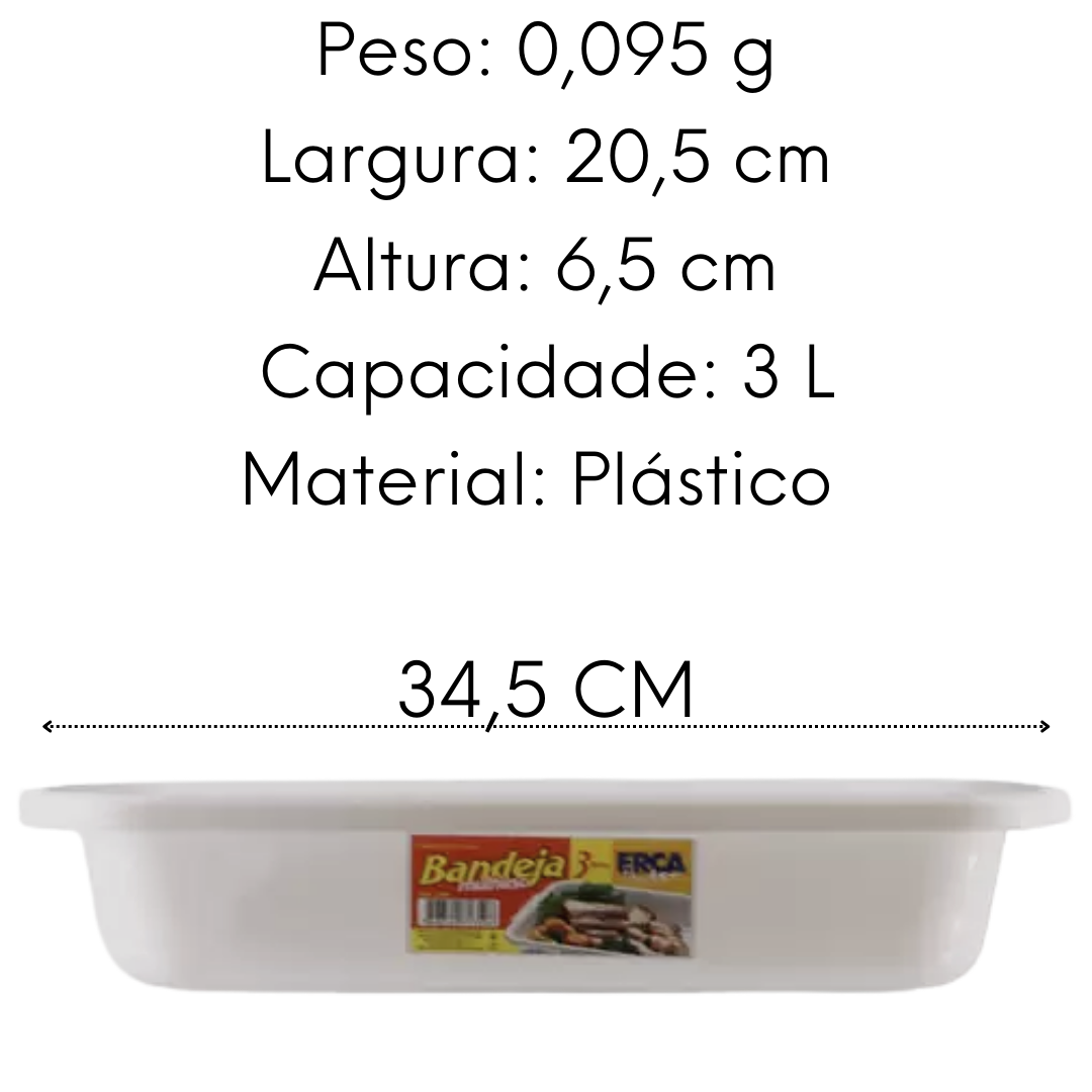 Bandeja Multiuso de Plástico 3L - A Gourmet