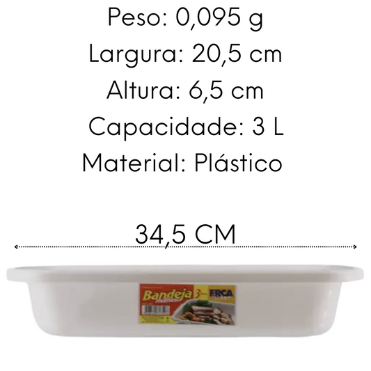 Bandeja Multiuso de Plástico 3L