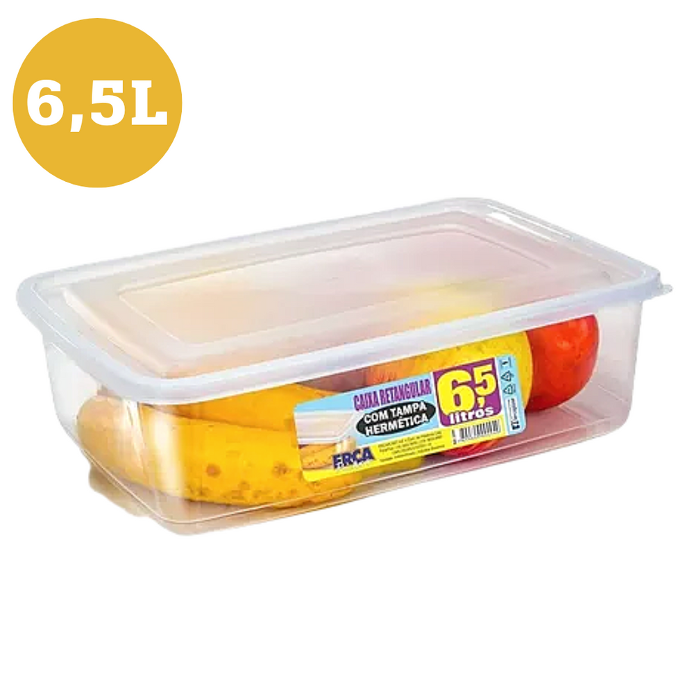 Caixa Retangular Tampa Hermética 6,5L - A Gourmet