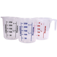 Jarra Graduada Transparente Sortida 250ml Erca Plast