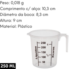 Jarra Graduada Transparente Sortida 250ml Erca Plast