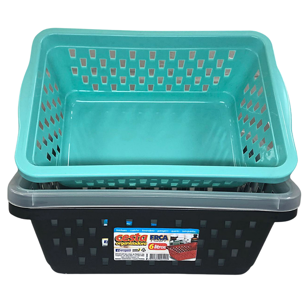 Cesta Organizador Sortido de Polipropileno 6L Erca Plast