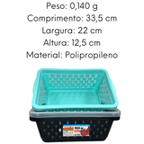 Cesta Organizador Sortido de Polipropileno 6L Erca Plast
