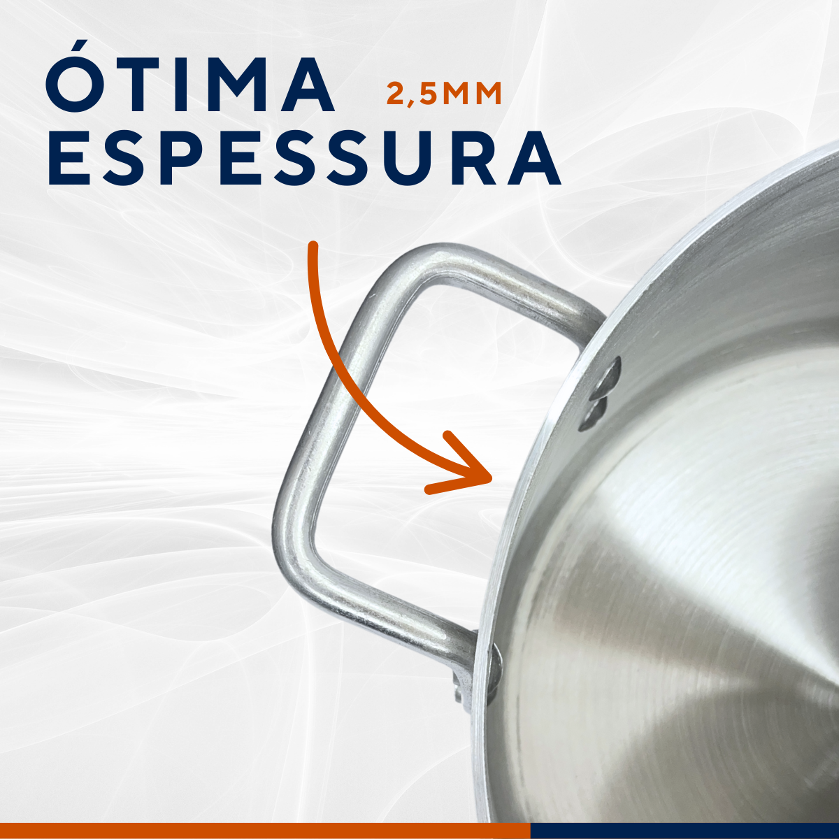 Caçarola Hotel Reta N26 Alumínio - A Gourmet