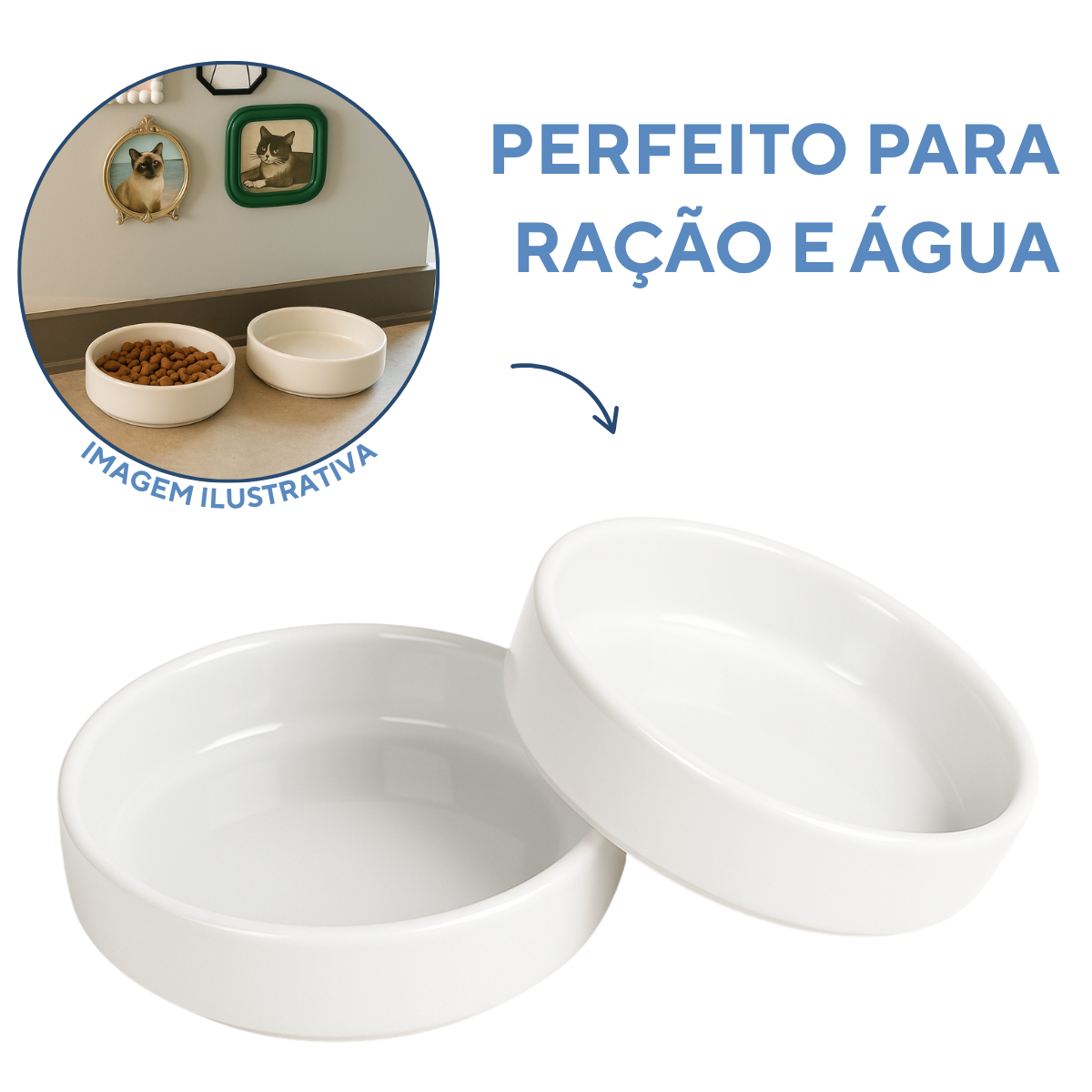 Comedouro De Porcelana Para Cachorro Pets Gato