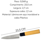Faca Ásia 5¨em Aço Inox Cabo Plastico Etilux