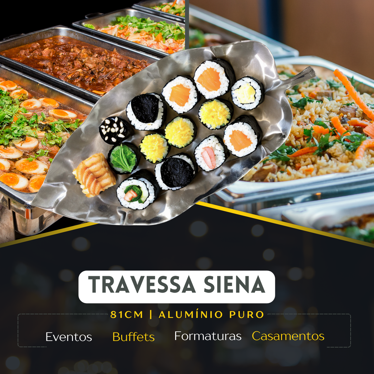 Folha Decor Siena Aluminio Puro 81cm - A Gourmet