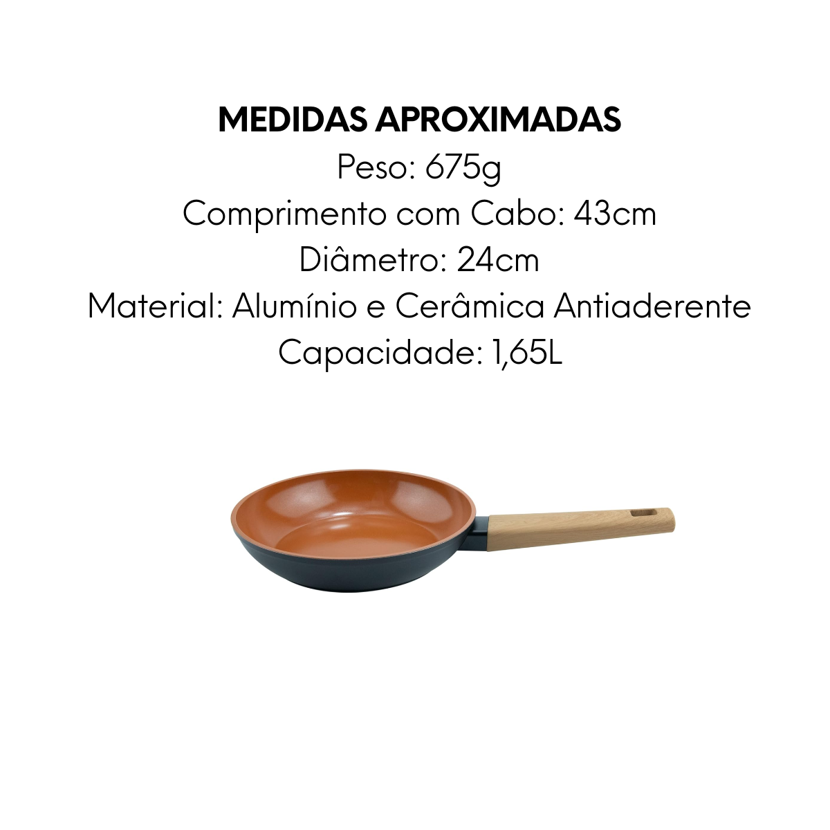 Frigideira Antiaderente Terracota 24 cm – Alta Durabilidade e Cozimento Uniforme - A Gourmet