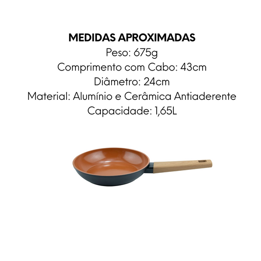 Frigideira Antiaderente Terracota N24