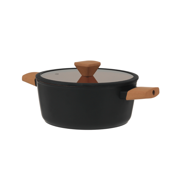 Caçarola Antiaderente Terracota N24 Com Tampa - A Gourmet Hover Image