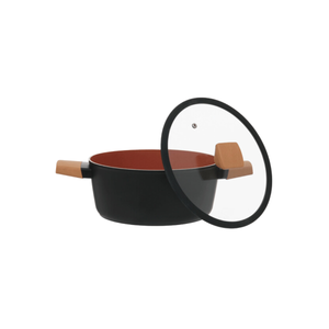 Caçarola Antiaderente Terracota N24 Com Tampa - A Gourmet