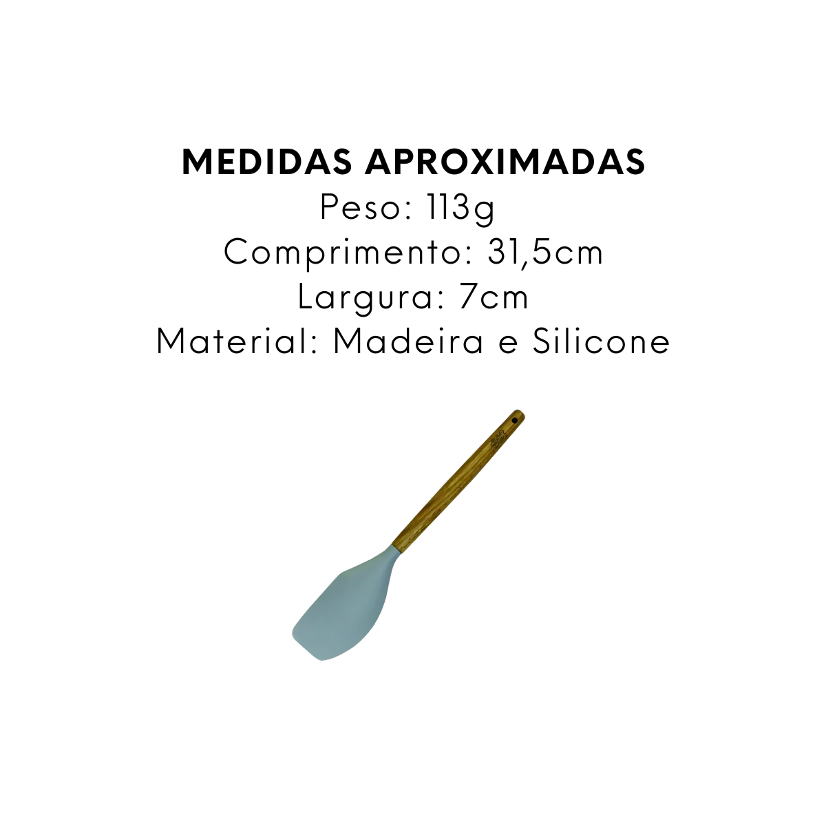 Espátula Silicone Cabo Madeira Fracalanza