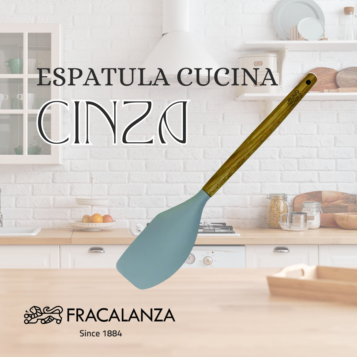 Espátula Silicone Cabo Madeira Fracalanza