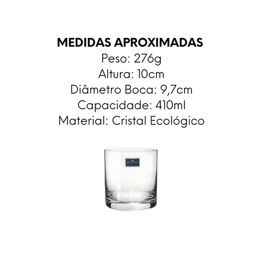 Copo Whisky Bohemia Larus 410ml Cristal Ecológico