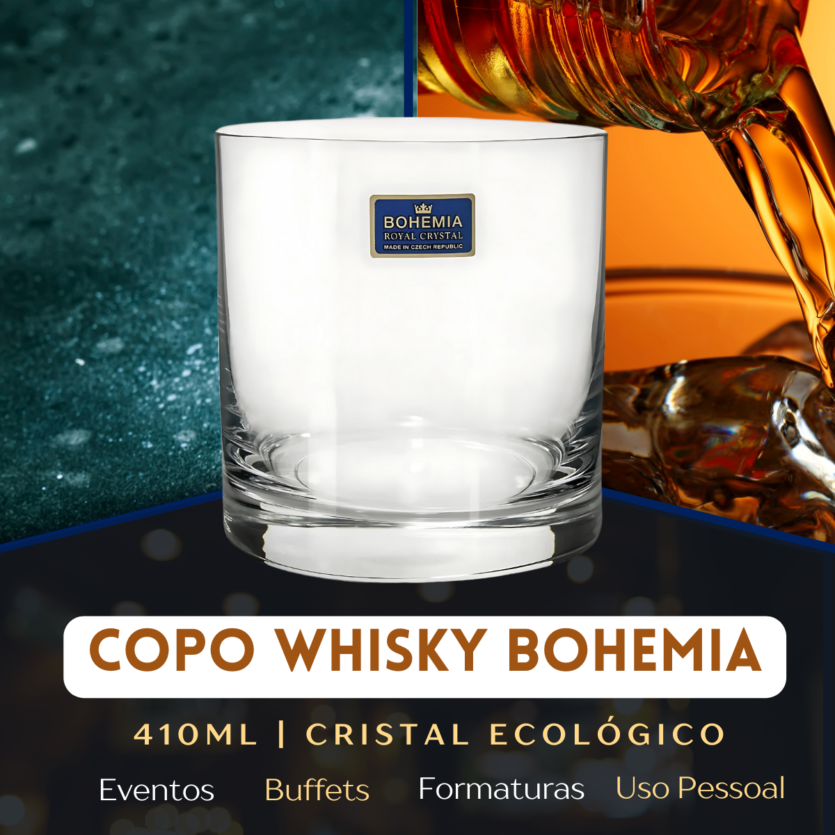 Copo Whisky Bohemia Larus 410ml - A Gourmet
