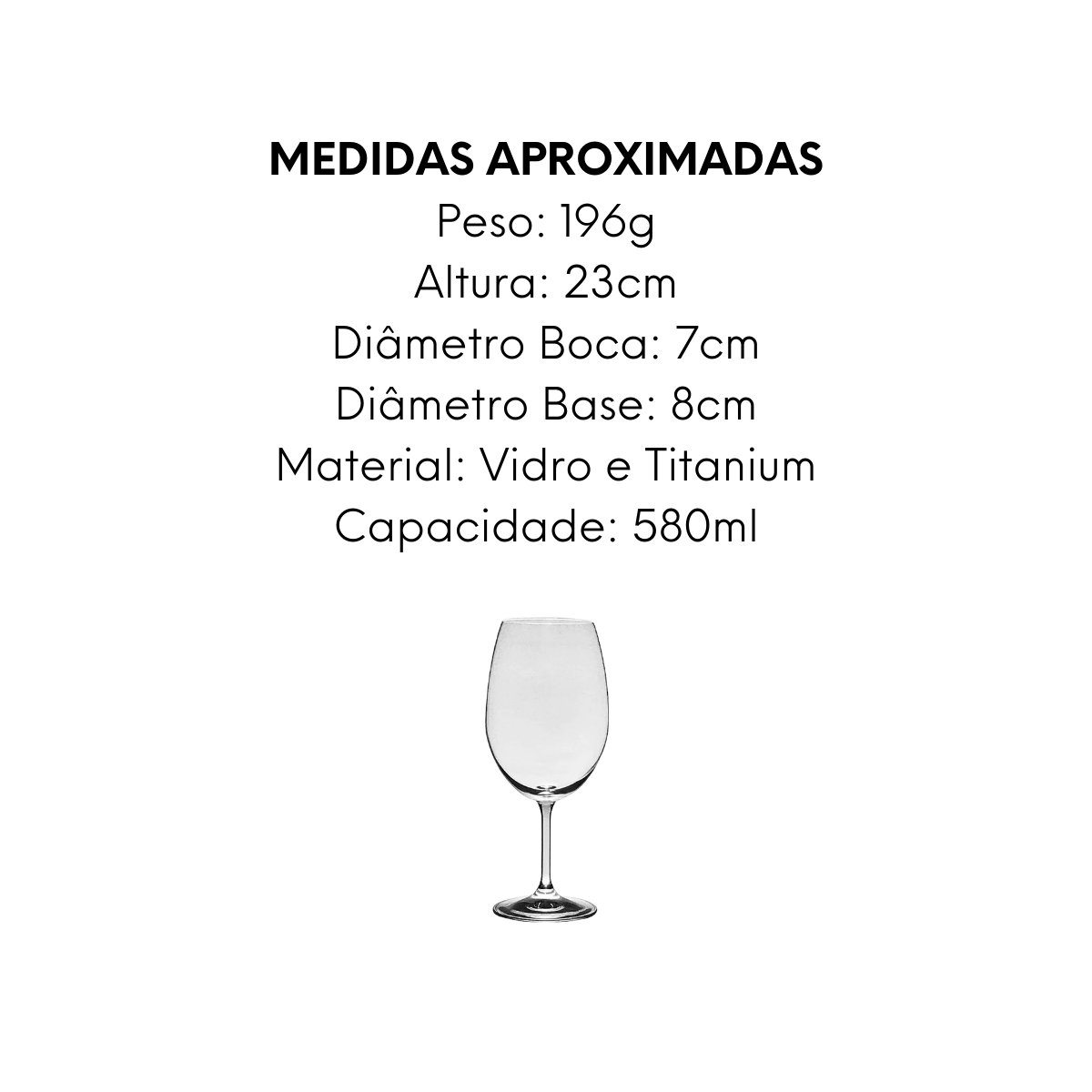 Taça Água Bohemia Anna 580ml - A Gourmet