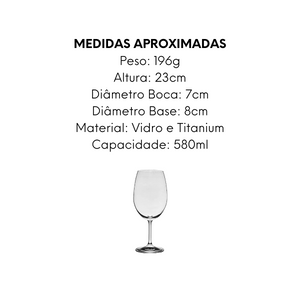 Taça Água Bohemia Anna 580ml - A Gourmet