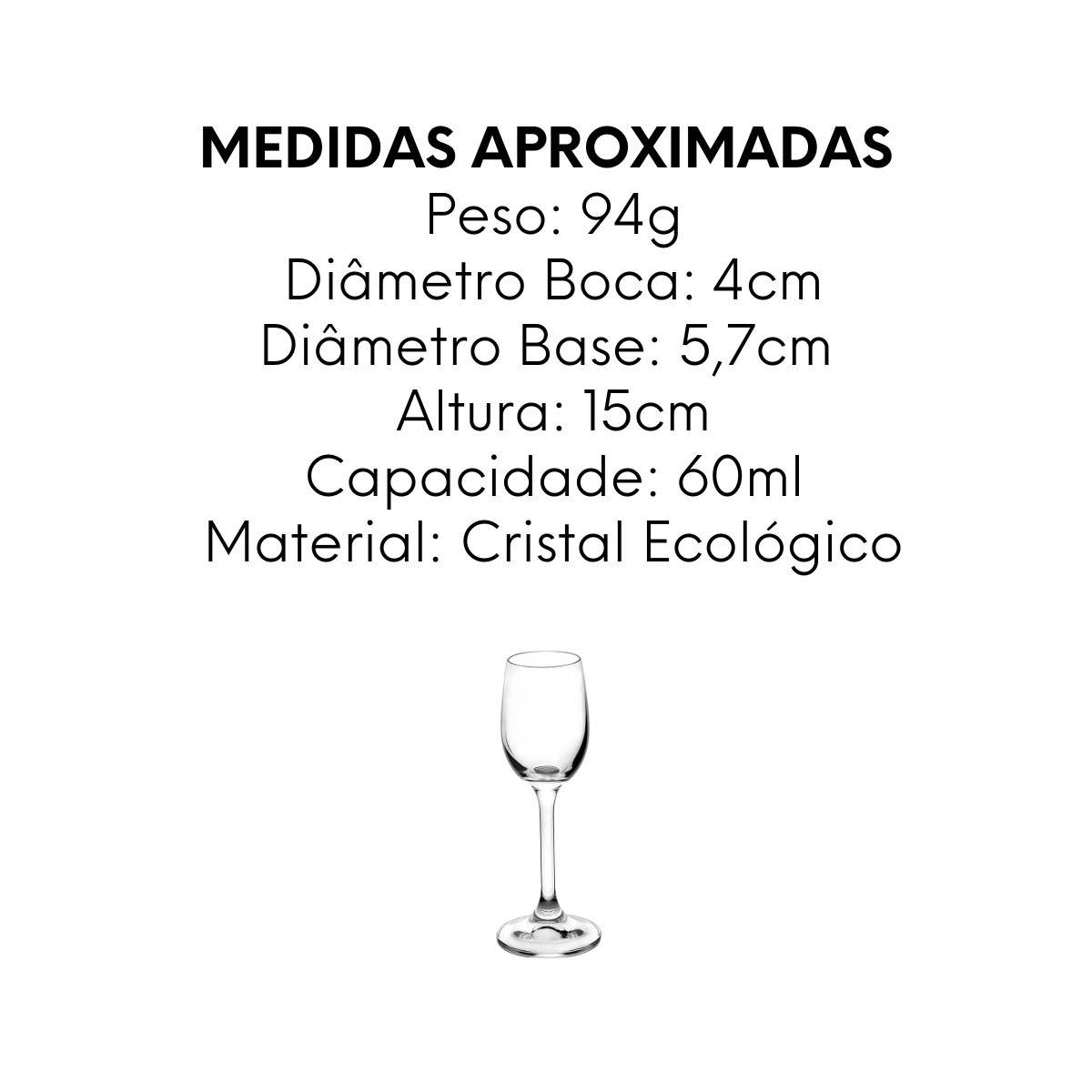Taça Para Licor Anna 60ml - A Gourmet