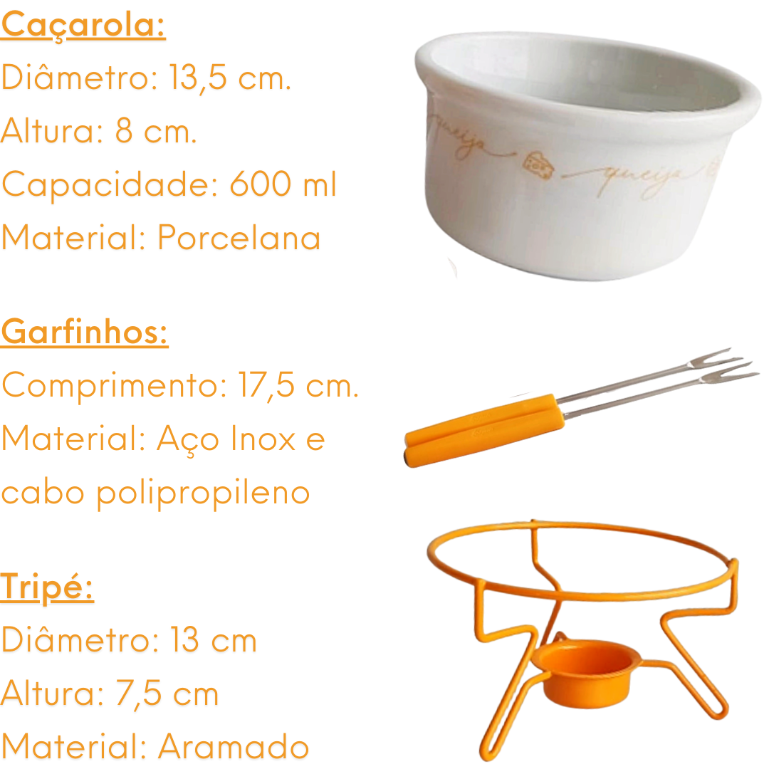 Fondue Queijo 5 peças - A Gourmet
