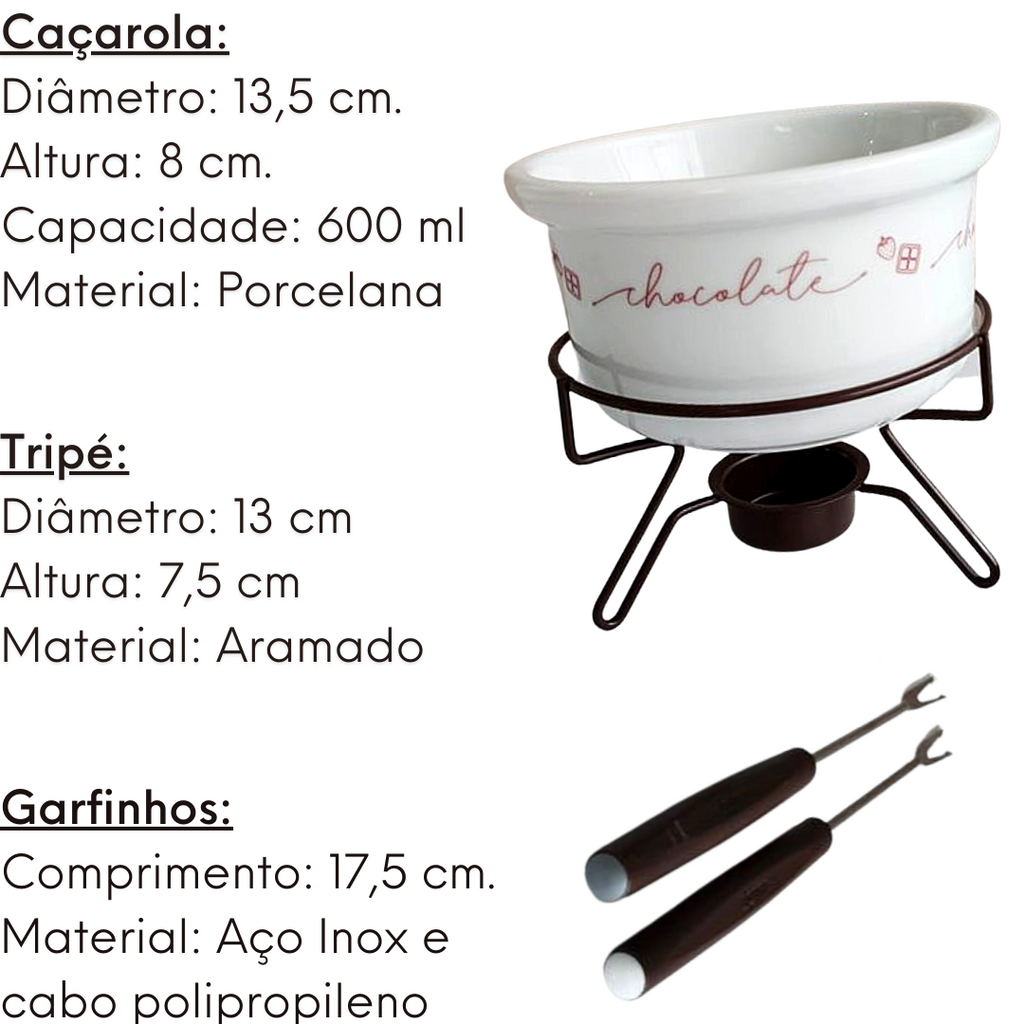 Fondue Chocolate 5Peças - A Gourmet