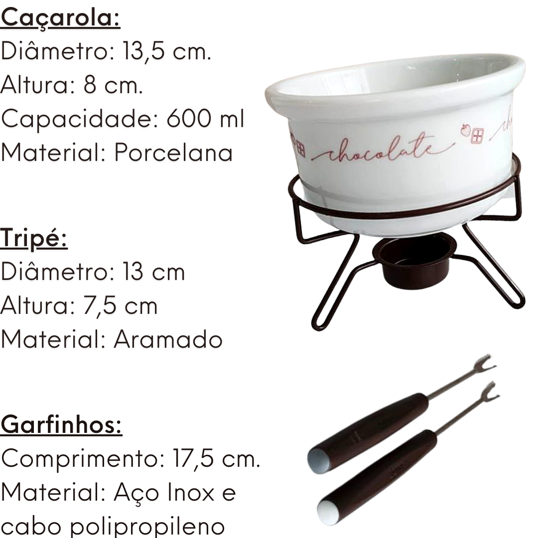 Fondue Chocolate 5Peças - A Gourmet