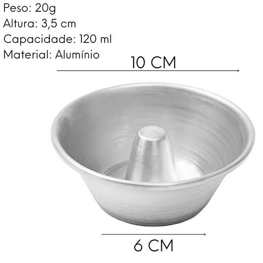 12 Forminha Para Tora Suiça 120ml Aluminio