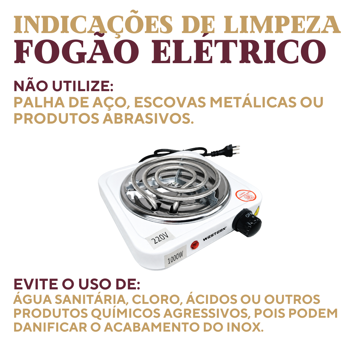Fogão Elétrico 1 Boca Camping 220v