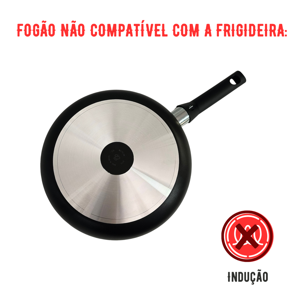 Frigideira Antiaderente Preta N28 - A Gourmet
