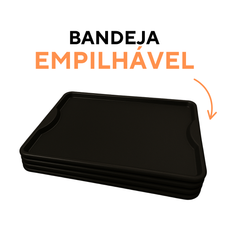Bandeja Grande Fast Food Preta - A Gourmet