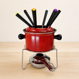 Conjunto Fondue Vermelho 10 Peças