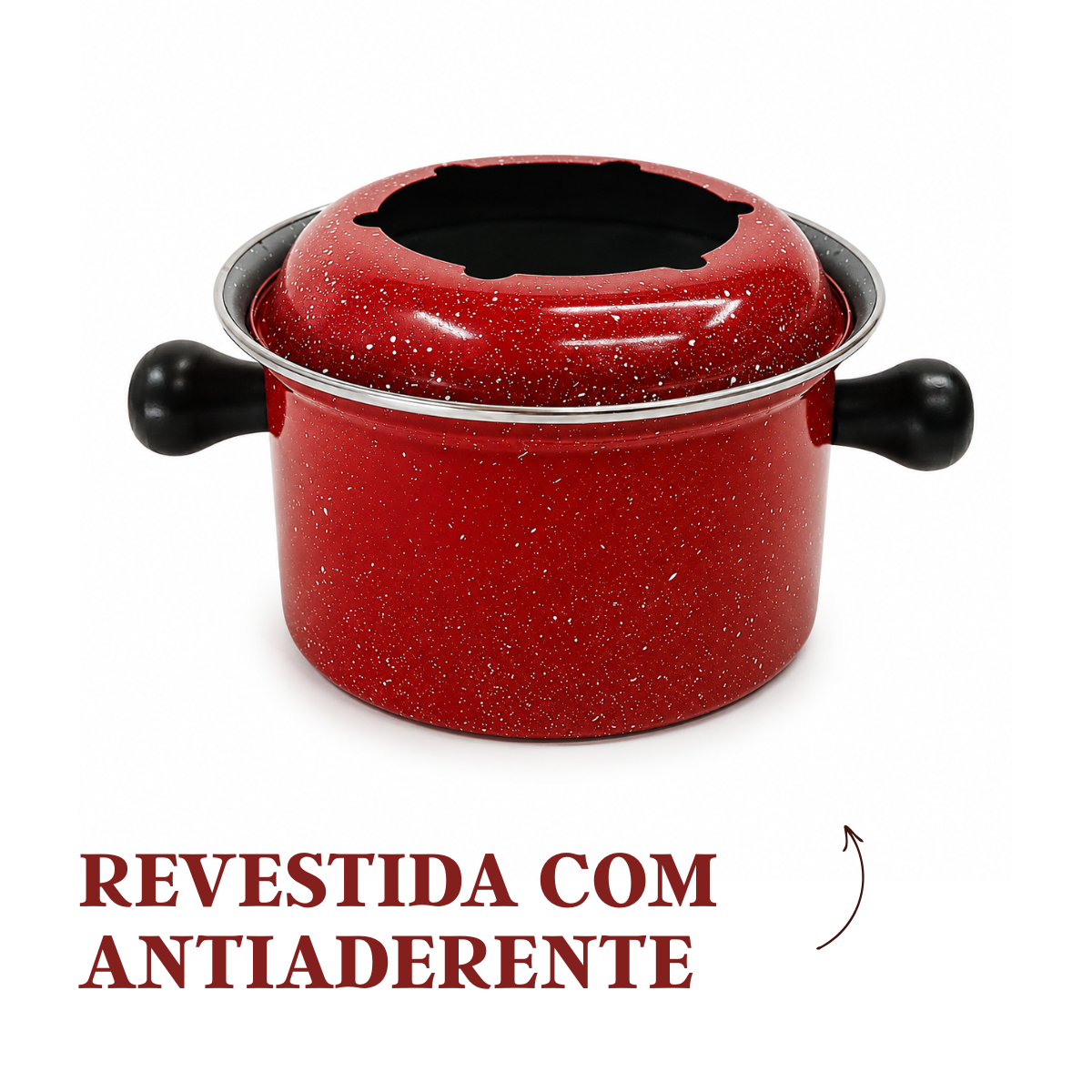 Conjunto Fondue Vermelho 10 Peças