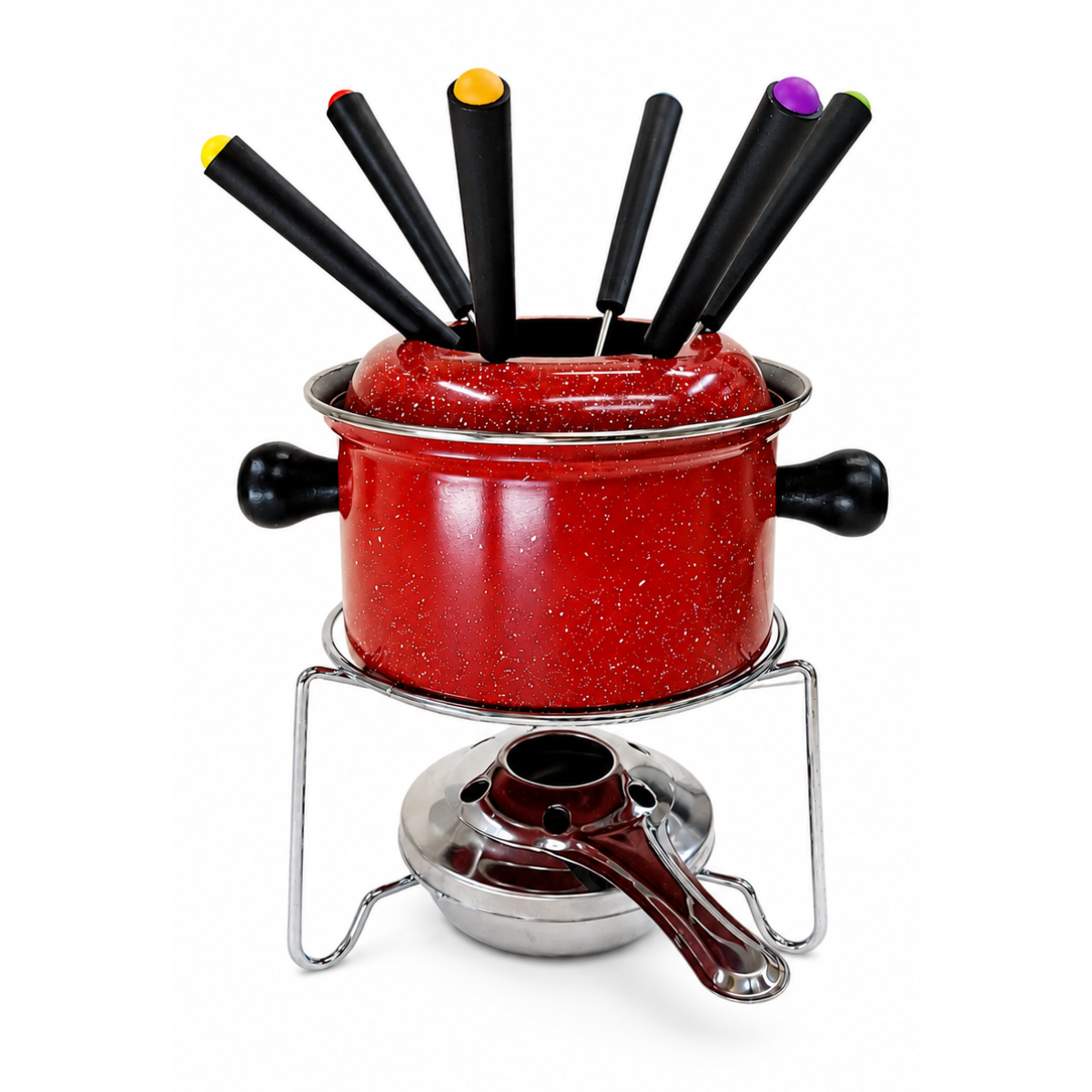 Conjunto Fondue Vermelho 10 Peças