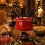 Conjunto Fondue Vermelho 10 Peças