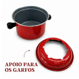 Conjunto Fondue Vermelho 10 Peças