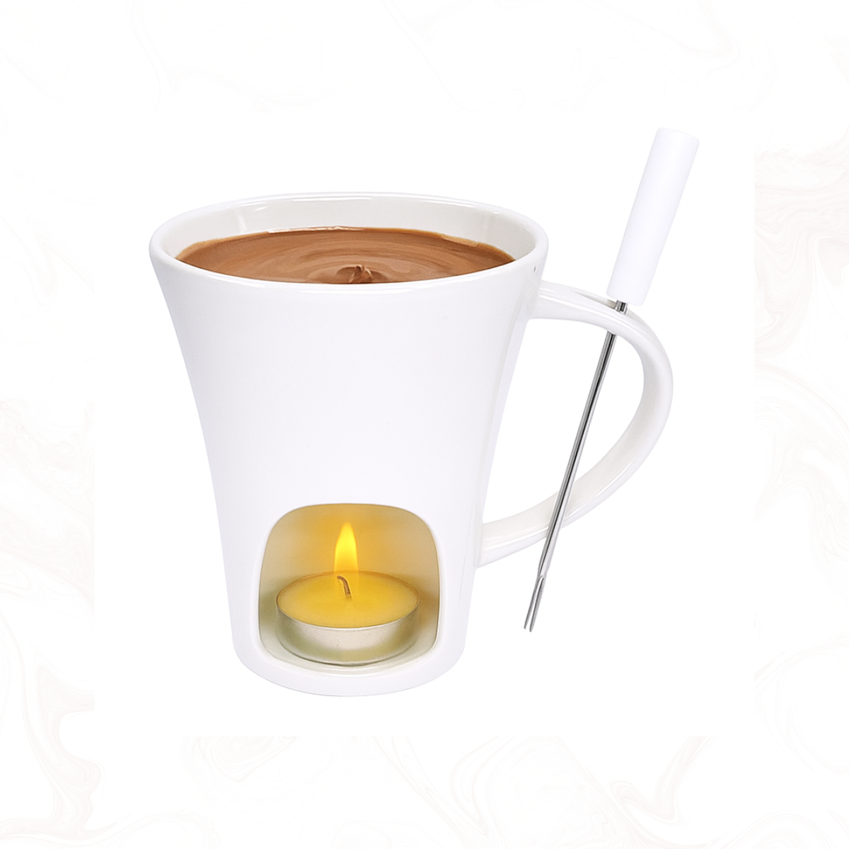 Caneca Fondue com Tabua Coração - A Gourmet