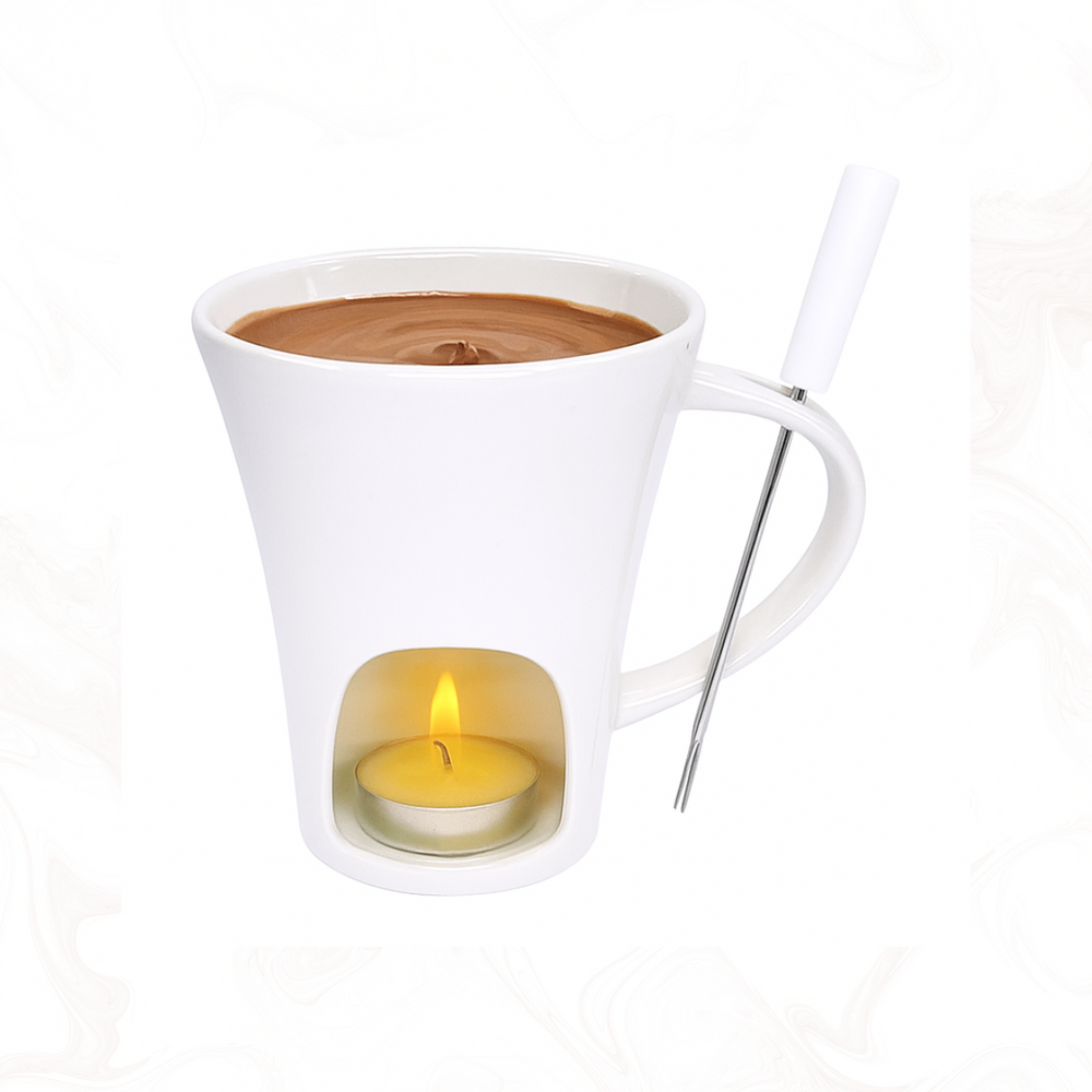 Caneca Fondue com Tabua Coração - A Gourmet