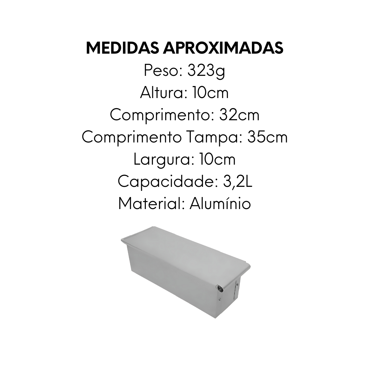 Forma Para Pão de Forma Com Tampa - A Gourmet