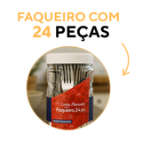 Faqueiro 24Peças Piemonte Branco A Gourmet