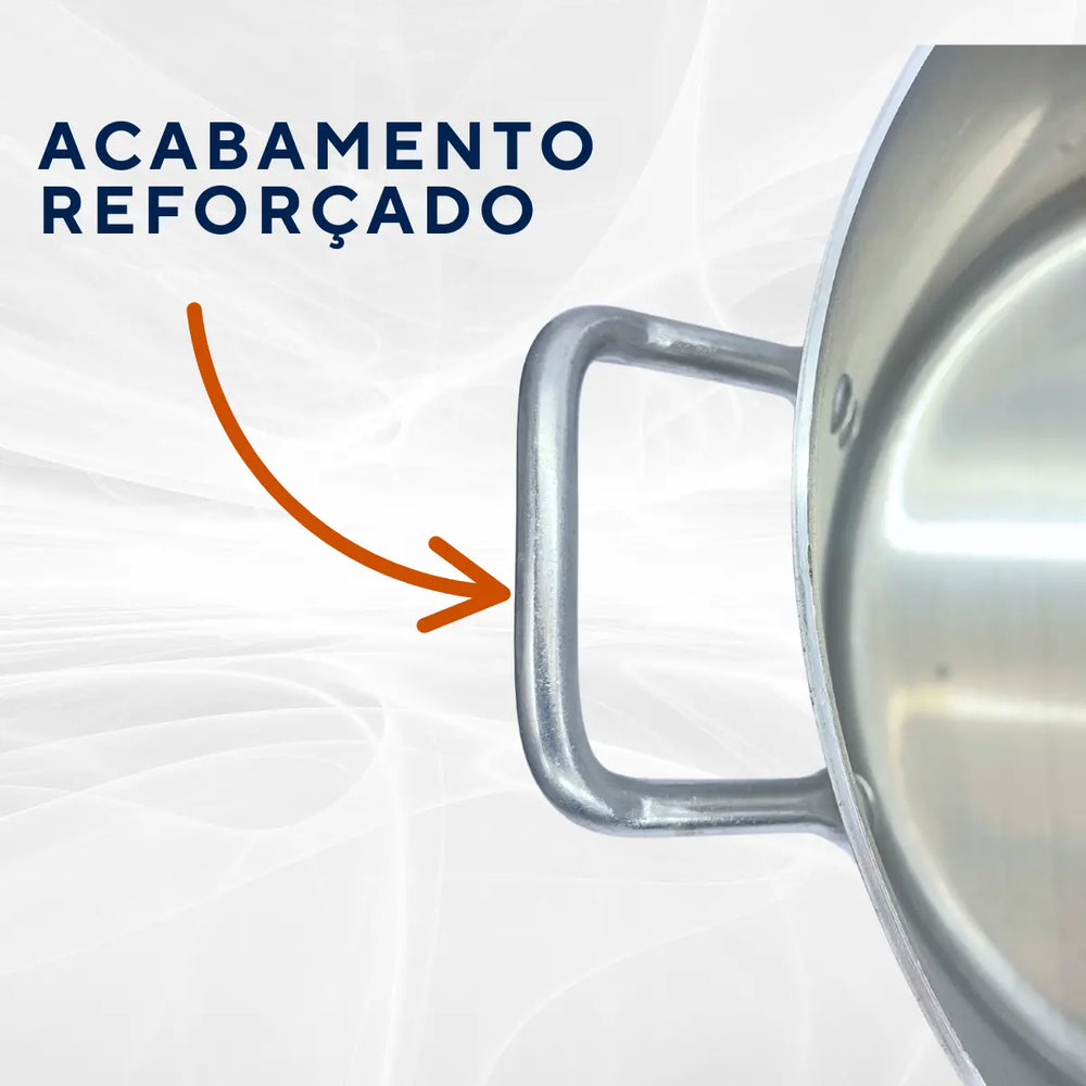 Caçarola Hotel Reta N32 Alumínio Cajamac