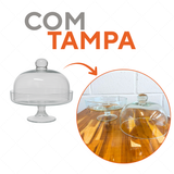 Prato Bolo Tampa Vidro