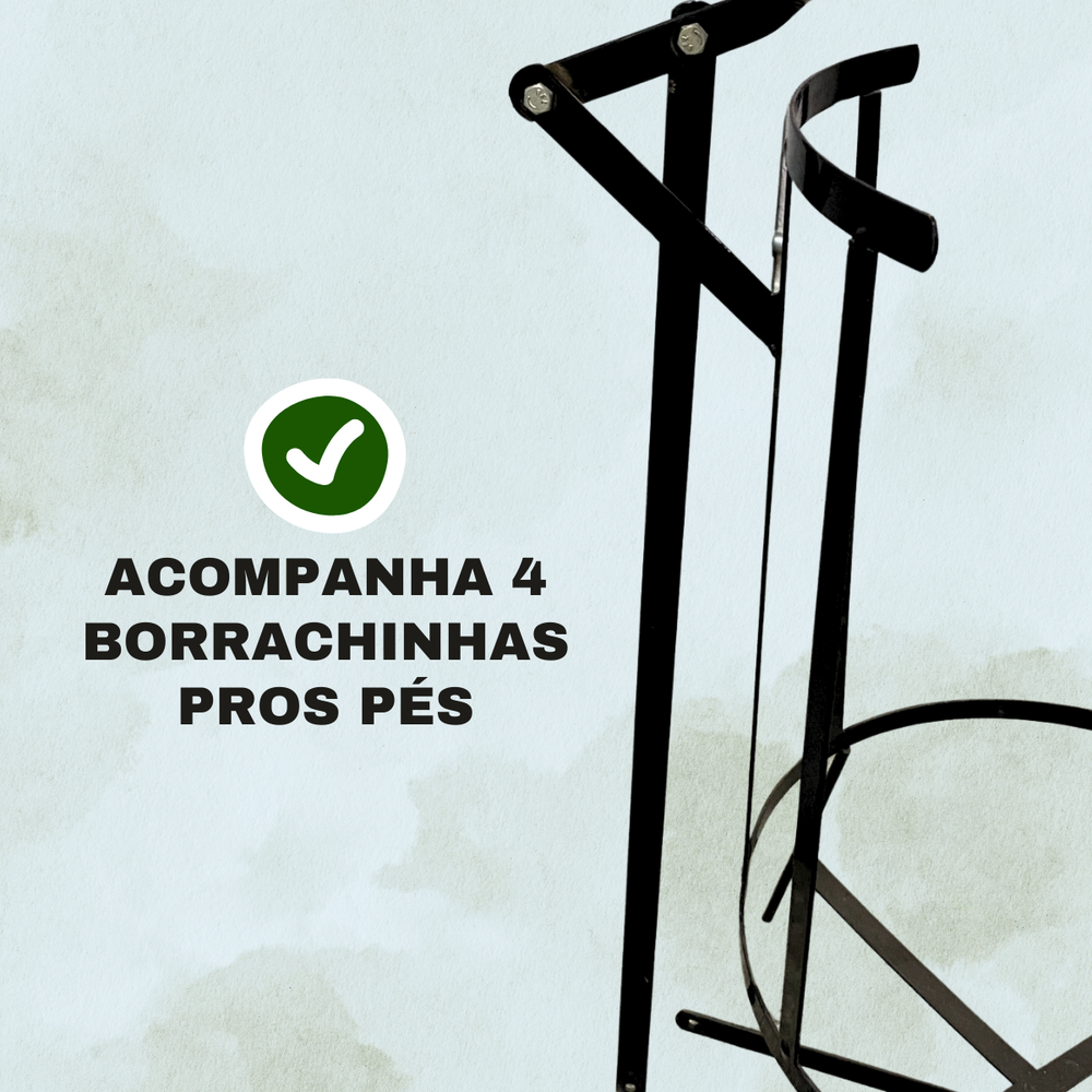 Armação de Cesto Lixeira Ferro 30L - A Gourmet